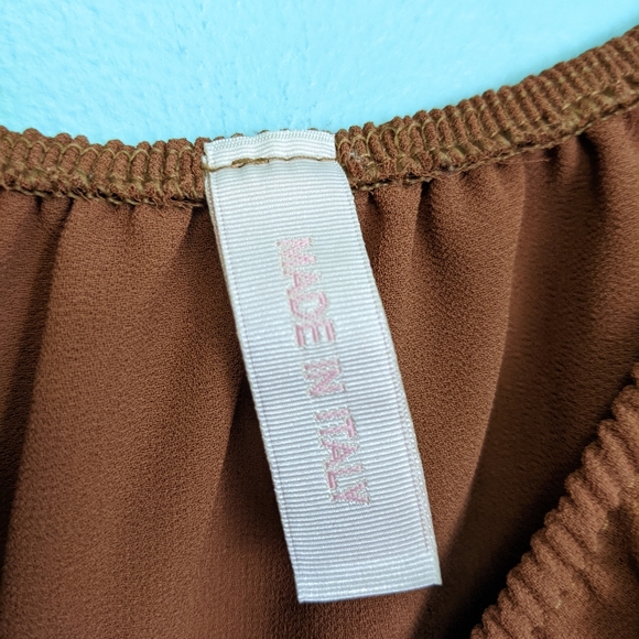 Mia & Co Brown Off Shoulder Top Small - Picture 6 of 6